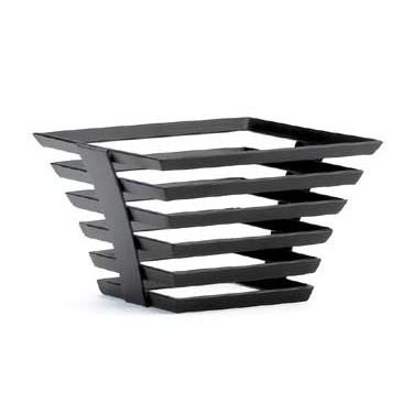 Cal-Mil 1465-5-13 5" Metal Elevation Riser with 8" Square Crown, Black