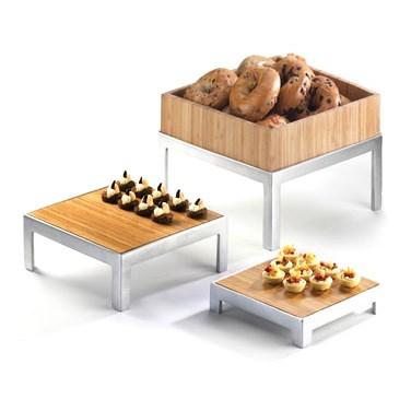 Cal-Mil 1477-12-60 Bamboo Deep Square Tray, Large