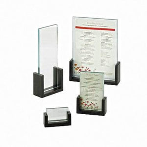 Cal-Mil 1510-32-96 Tabletop Menu Card Holder - 2" X 3.5", Acrylic/Midnight Bamboo