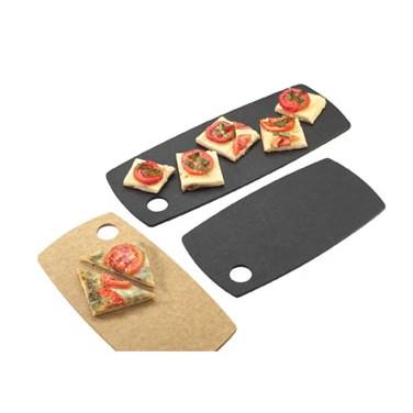 Cal-Mil 1531-612-14 Natural Round Edge Rectangular Flat Bread Serving Board
