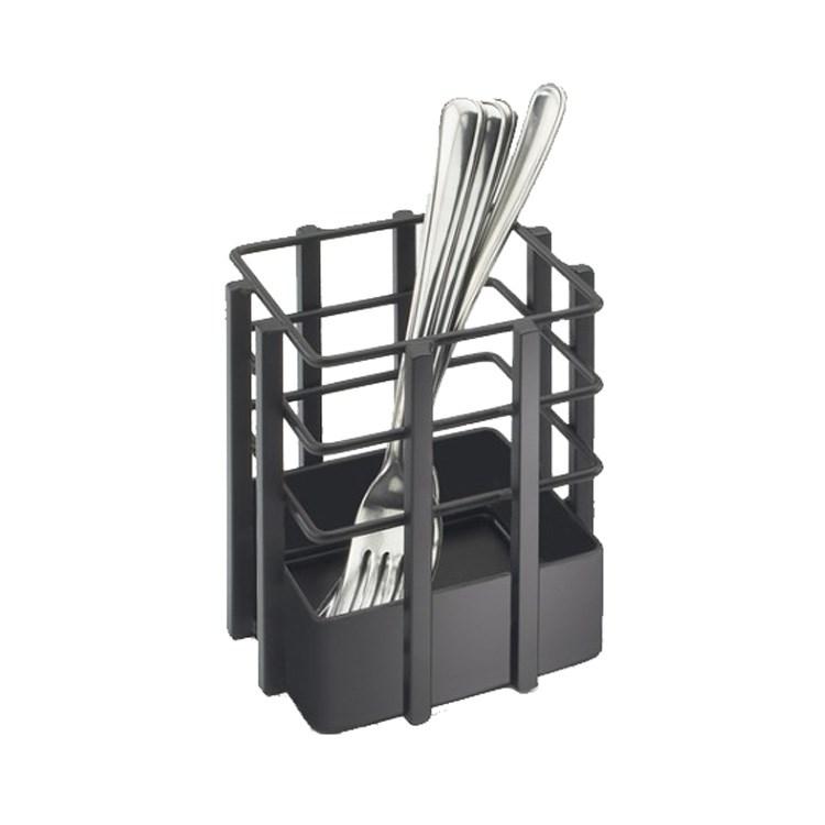 Cal-Mil 1544-13 Soho Flatware Display, Single Compartment, Metal, Black