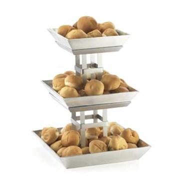 Cal-Mil 1563-3 Mission Three-Tiered Aluminum Ice Display
