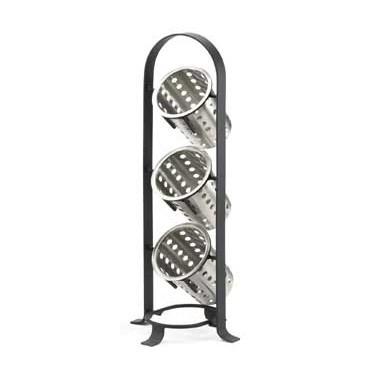 Cal-Mil 1583-13 Soho Black 3-Cylinder Vertical Flatware / Condiment Display