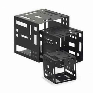 Cal-Mil 1607-7-13 7" Black Steel Squared Cube Riser