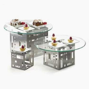 Cal-Mil 1607-7-55 7" Stainless Steel Squared Cube Riser