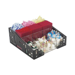 Cal-Mil 1616-13 Squared Condiment Organizer, Black