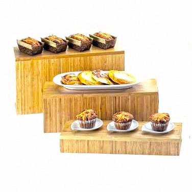 Cal-Mil 166-11-60 Bamboo Rectangular Display Riser - 11"H