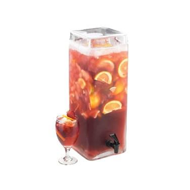 Cal-Mil 1733-3 Infusion Dispenser, 3 Gallon 19"H, Square, Glass