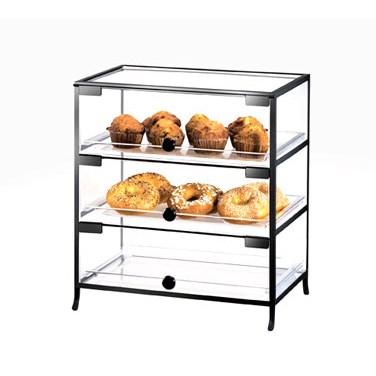 Cal-Mil 1735-1318 3 Door Elite Display Case with (3) 13 X 18" Trays & Acrylic Body