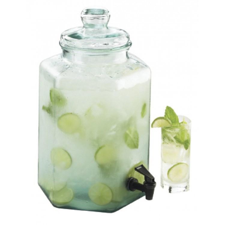 Cal-Mil 1745 Beverage Dispenser, 2 Gallon 18"H Hexagon Glass