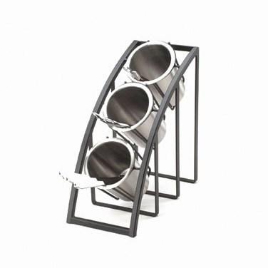 Cal-Mil 1747-3-13 3 Tier Mission Style Frame For Crock & Cylinder, 13" H, Black