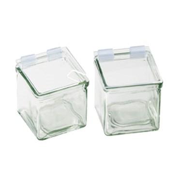 Cal-Mil 1811 Lid, Solid, Plastic Hinge, Clear