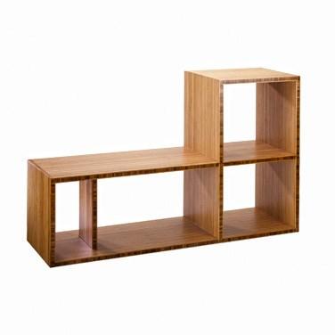Cal-Mil 1933-60 Library Display, 38"W X 12"D X 24"H, (1) Small Removable Shelf, Bamboo