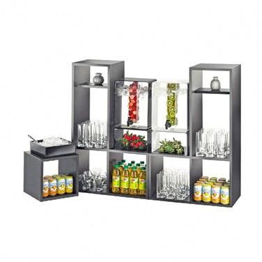 Cal-Mil 1933-96 Display Riser Unit with Removable Small Shelf, Midnight Bamboo