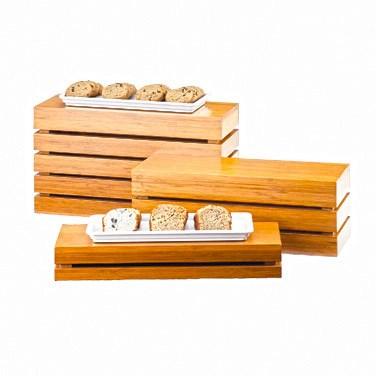 Cal-Mil 1943-7-60 Rectangle Crate Riser, Bamboo - 7"H