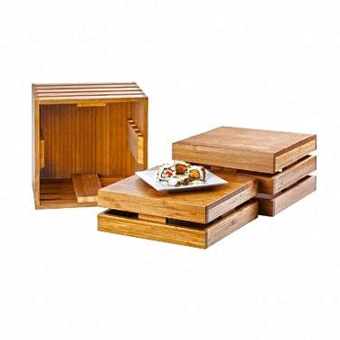 Cal-Mil 1944-6-60 Bamboo Square Crate Riser - 6"H