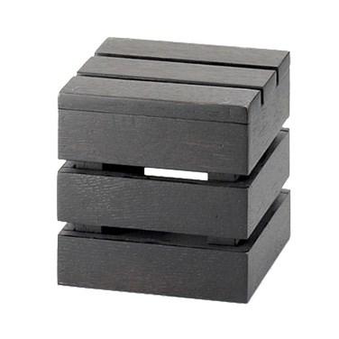 Cal-Mil 1944-6-96 Midnight Square Bamboo Crate Riser - 6"H