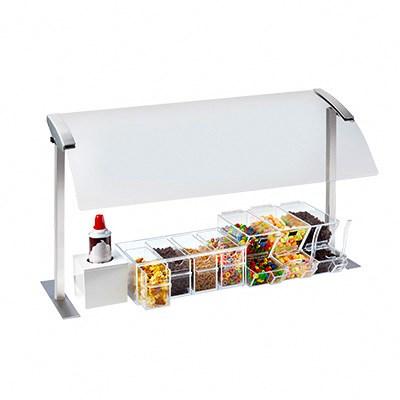 Cal-Mil 2026-6-55 73.25" Acrylic Single Sneeze Guard with Stainless Steel Frame