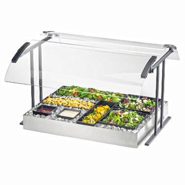 Cal-Mil 2027-4-13 49.25" Black Double-Face Tabletop Sneeze Guard