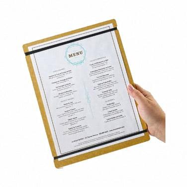 Cal-Mil 2034-411-14 4" X 11" Natural Menu Board with Flex Bands
