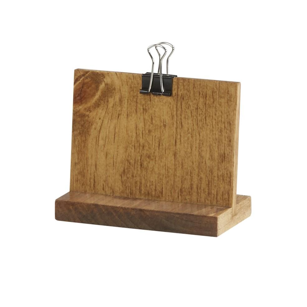 Cal-Mil 2036-32-99 Madera Rustic Pine Clipboard Menu Holder - 3.25"H