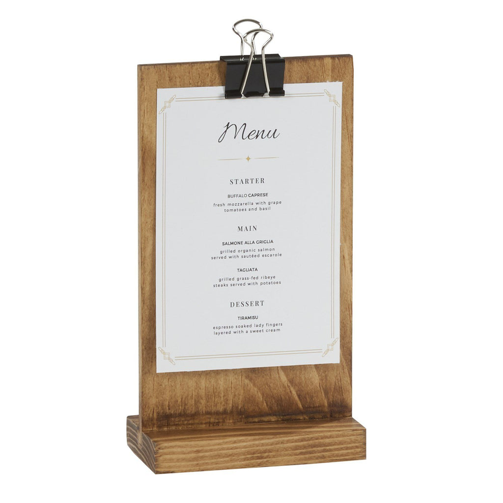 Cal-Mil 2036-46-99 Madera Rustic Pine Clipboard Menu Holder - 8.5"H
