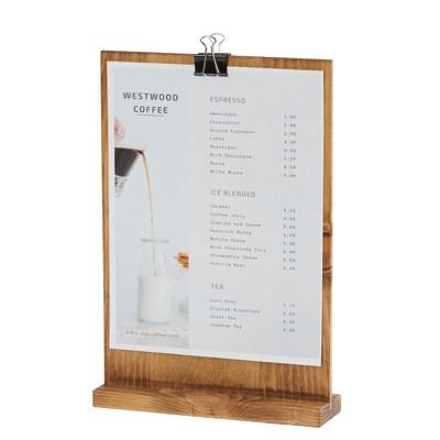 Cal-Mil 2036-811-99 Madera Reclaimed Wood Clipboard Menu Holder - 13.5"H
