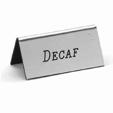 Cal-Mil 228-2-010 Beverage Tent Sign (Decaf), Silver