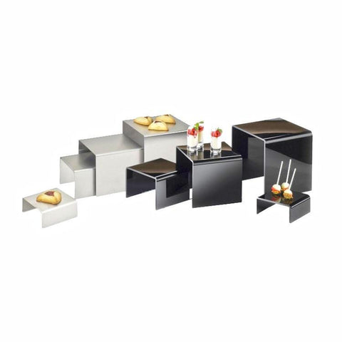 Cal-Mil 239-2 5" Classic Square Riser - 2"H, Stainless