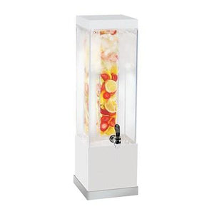 Cal-Mil 3002-3INF-55 3 Gallon Luxe Beverage Dispenser - Lid, Spigot, Acrylic, White