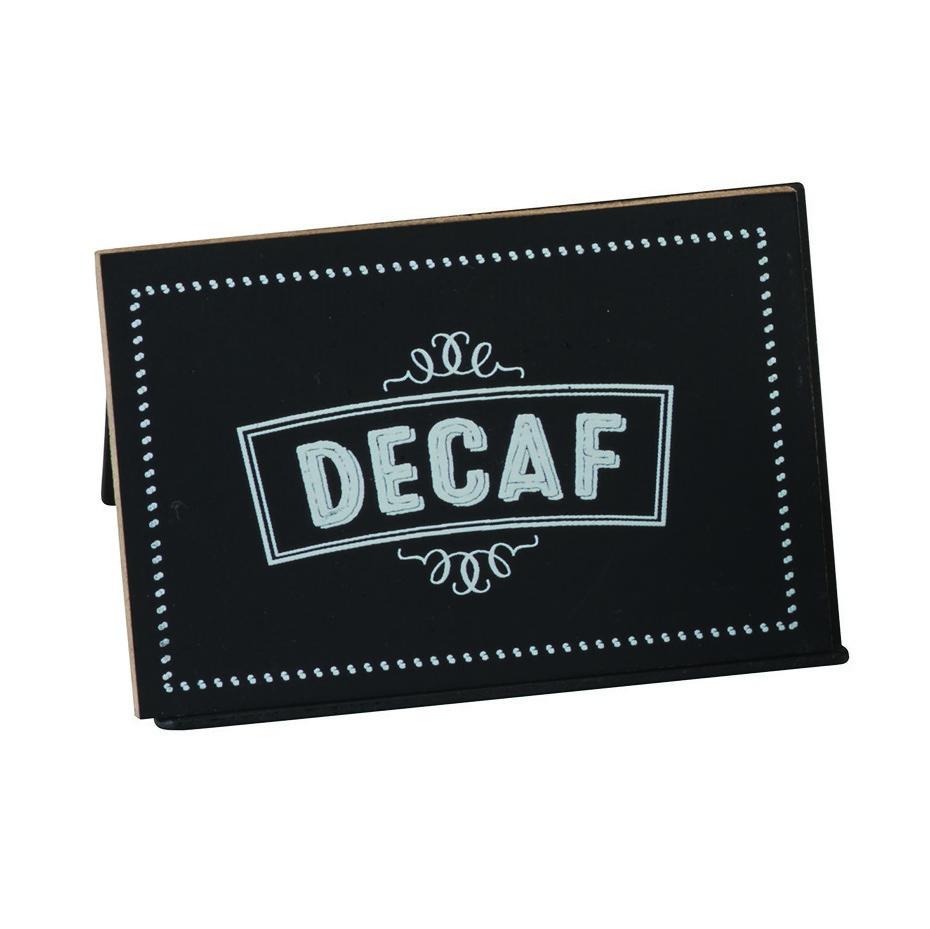 Cal-Mil 3047-2 Chalkboard Beverage Sign with "Decaf" Print