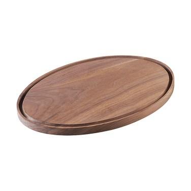 Cal-Mil 3053-78 Oval Walnut Serving Board - 8" X 12"