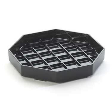 Cal-Mil 308-6-13 6" Octagon Standard Drip Tray, Black