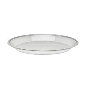 Cal-Mil 315-10-13 Round Turn N Serve Shallow Tray, 10", Black Acrylic