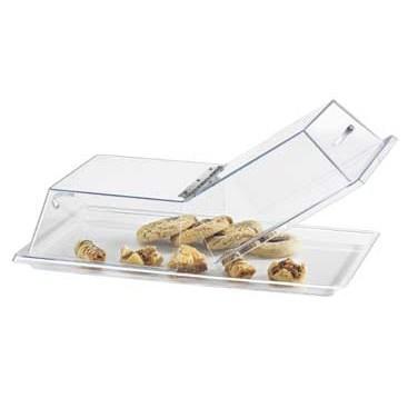 Cal-Mil 328-12 Clear Standard Rectangular Bakery Tray Cover with Center Hinge - 12"W