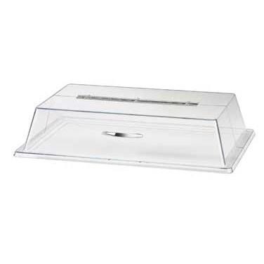 Cal-Mil 329-12 Clear Standard Rectangular Bakery Tray Cover with Long Hinge - 12"W