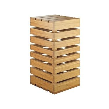 Cal-Mil 3331-60 9" Square Display Crate Tower - 18"H, Bamboo