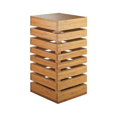 Cal-Mil 3332-10-60 12" Square Crate Riser - 10"H, Bamboo