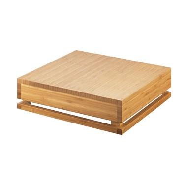 Cal-Mil 3332-4-60 12" Square Crate Riser - 4"H, Bamboo