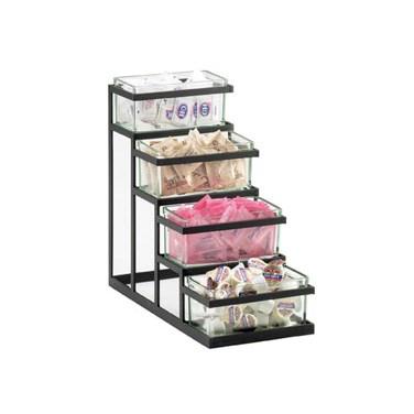 Cal-Mil 3338-13 Condiment Organizer with (4) Bins, Black