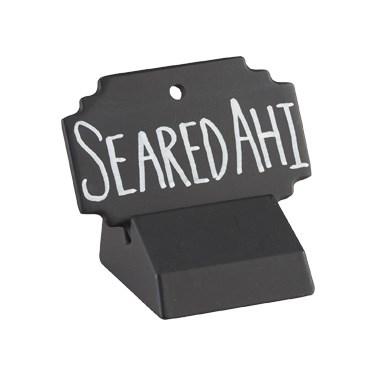 Cal-Mil 3344-13SIGN Black Write-On Menu Card - 3" X 2"