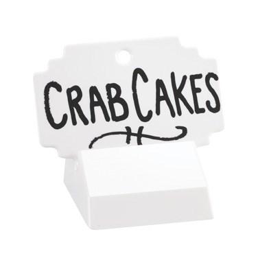 Cal-Mil 3344-15 White Write-On Menu Card with Stand - 2" X 3"
