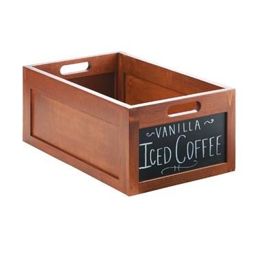 Cal-Mil 3354-12 Bamboo-Colored Wood Chalkboard Ice Housing - 13.5" X 21.5"
