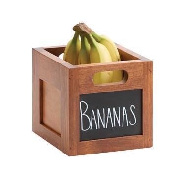 Cal-Mil 3354-6 7" Square Bamboo-Colored Chalkboard Ice Housing - 8"