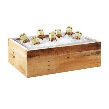 Cal-Mil 3360-10 Madera Rectangular Ice Housing - 11" x 13", Reclaimed Wood