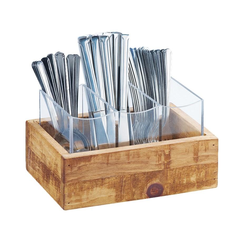 Cal-Mil 3408-99 Madera 3-Compartment Flatware Organizer