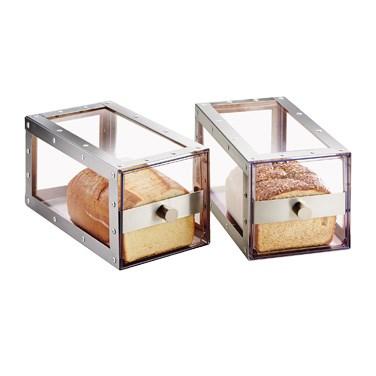 Cal-Mil 3410-55 Urban Stainless Steel Single Loaf Bread Display