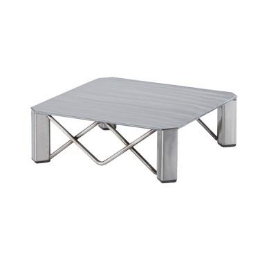 Cal-Mil 3417-3 10" Industrial Square Riser - 3"H, Polished Metal