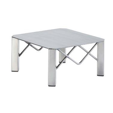 Cal-Mil 3417-5 10" Industrial Square Riser - 5"H, Polished Metal