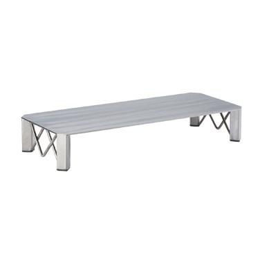 Cal-Mil 3418-3 20" Industrial Rectangular Riser - 3"H, Polished Metal